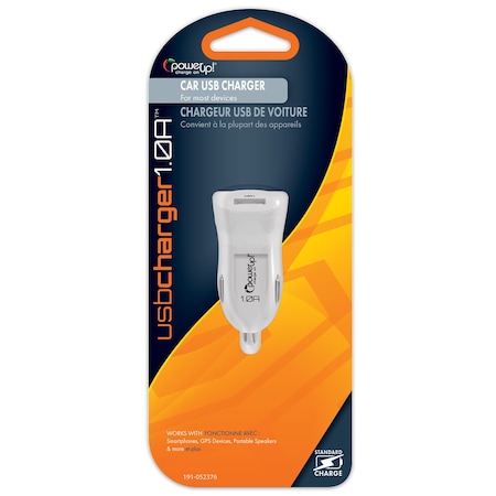 Power Up! USB Charger - 1.0a DC White 191-052376